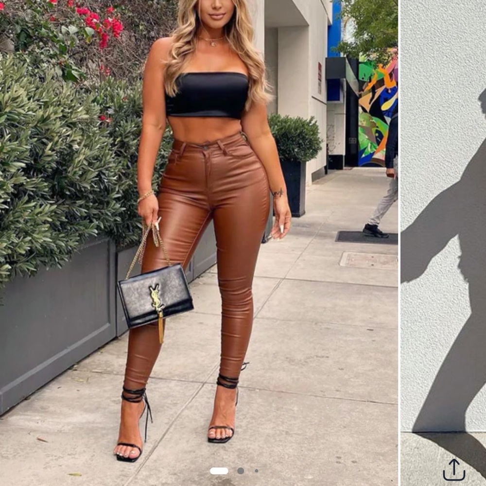 Fashion Nova Double Dare Faux  Leather Pants